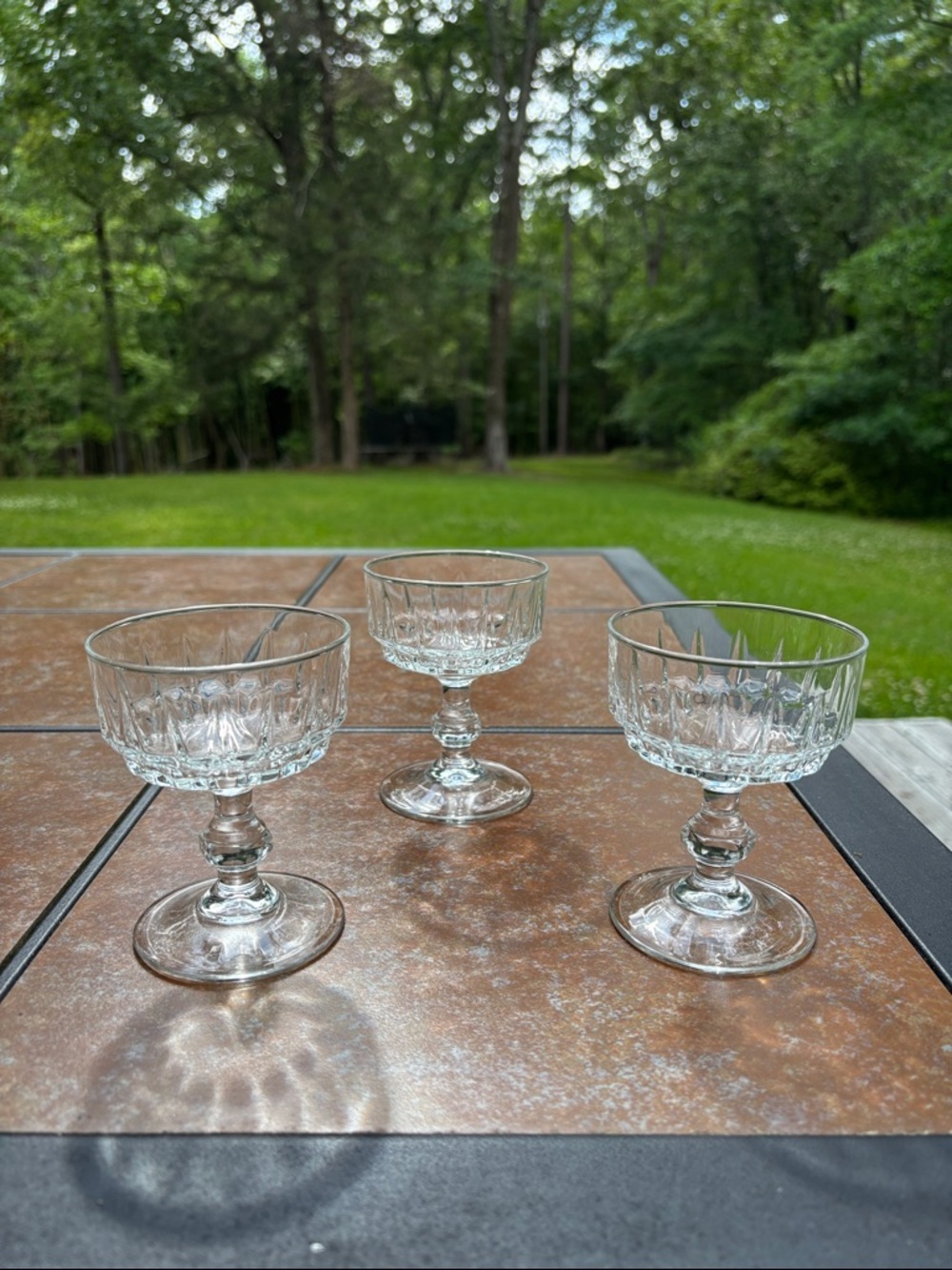 3 Vintage Cristal D'Arques - Durand Champagne Coupe Glasses/Dessert (Set of 3)